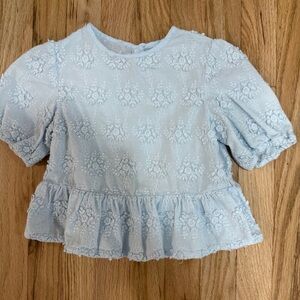 Zara girl peplum top